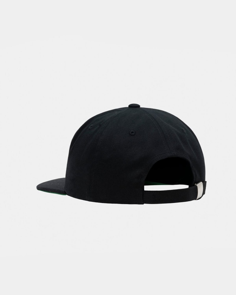 Stussy Mid-Depth Basic Star Strapback Caps Black | Israel-80641