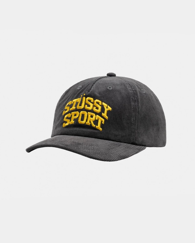 Stussy Mid-Depth Sport Arch Strapback Caps Grey | Israel-31056