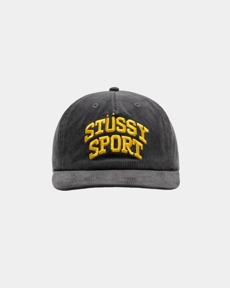 Stussy Mid-Depth Sport Arch Strapback Caps Grey | Israel-31056