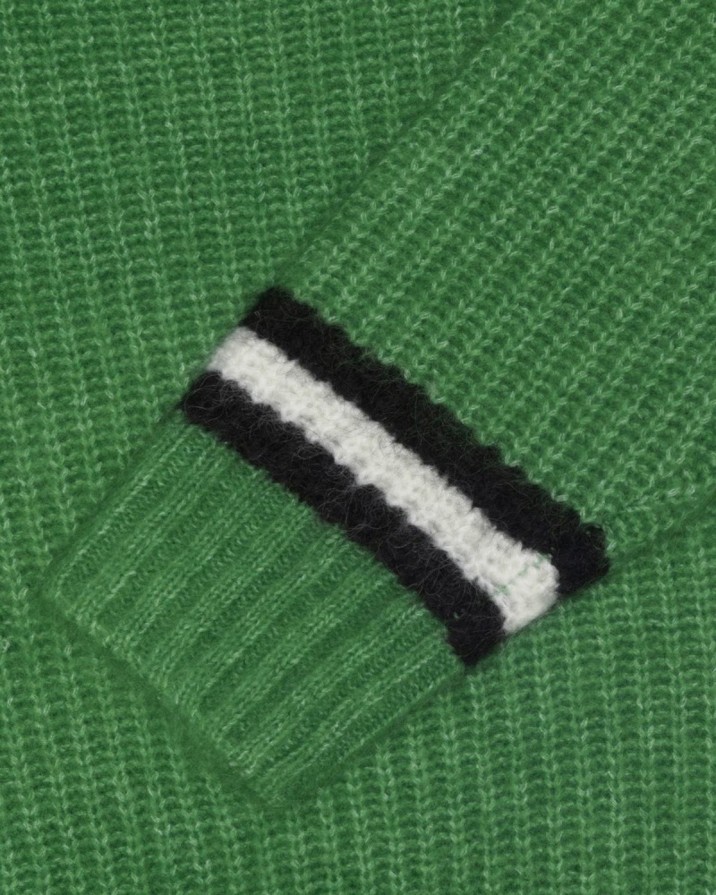 Stussy Mohair Tennis Sweater Green | Israel-62983