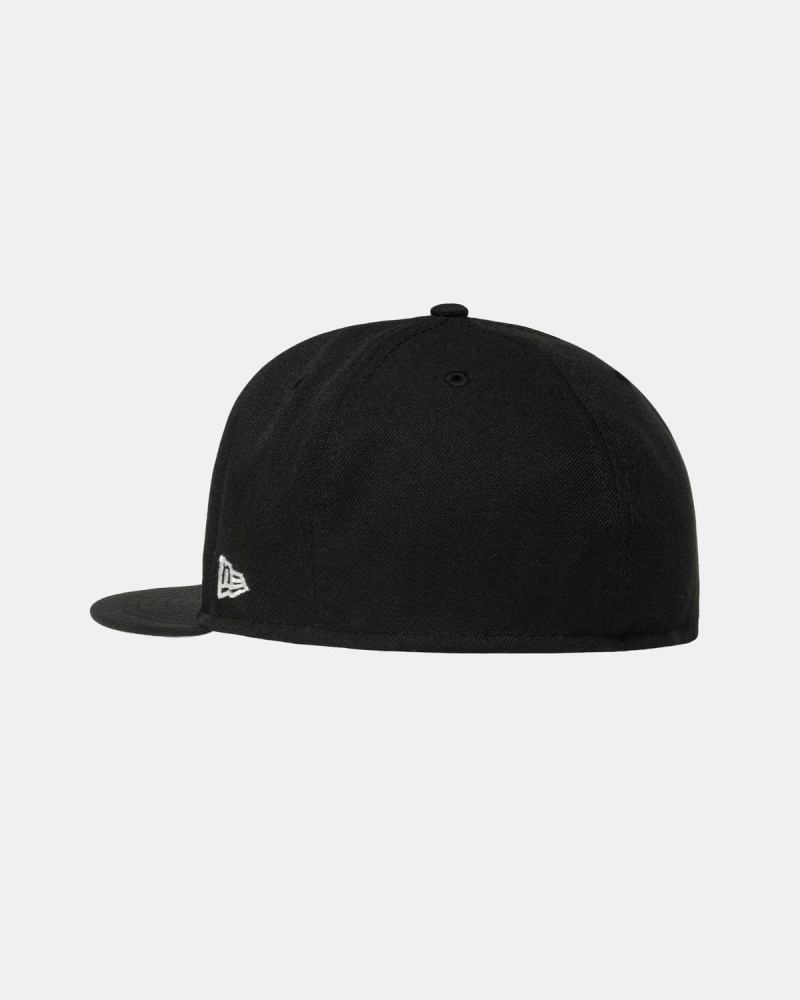 Stussy New Era 59fifty Curly S Caps Black | Israel-08647