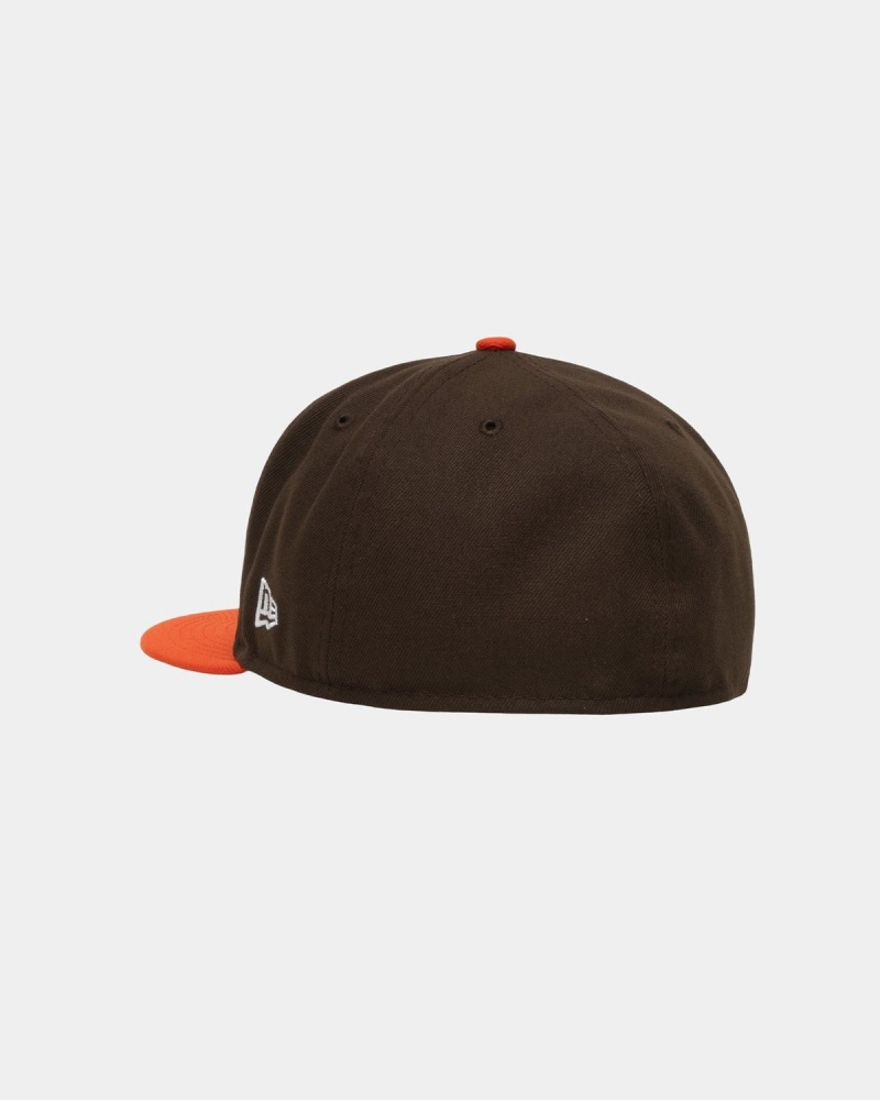 Stussy New Era 59fifty Curly S Caps Brown/Orange | Israel-85314