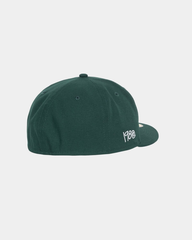 Stussy New Era 59fifty Curly S Caps Green | Israel-80251