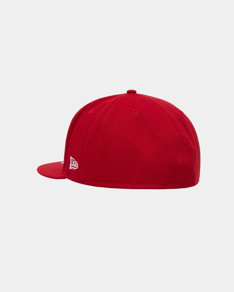 Stussy New Era 59fifty Curly S Caps Red | Israel-31042