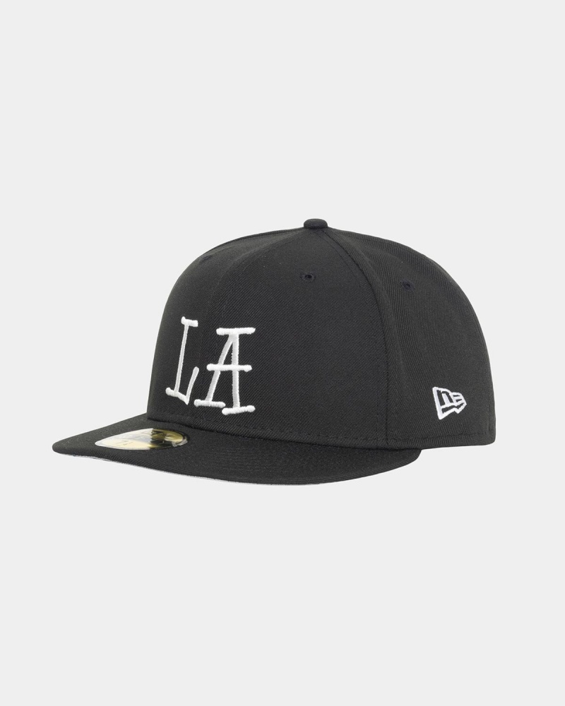 Stussy New Era 59fifty LA Caps Black | Israel-64381