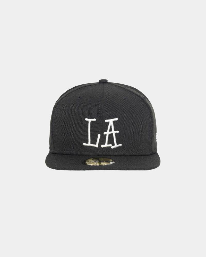 Stussy New Era 59fifty LA Caps Black | Israel-64381