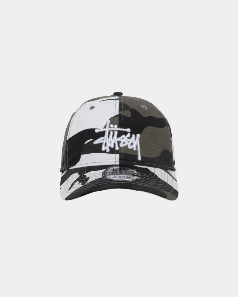 Stussy New Era 9twenty Basic Strapback Caps White Camo | Israel-63284