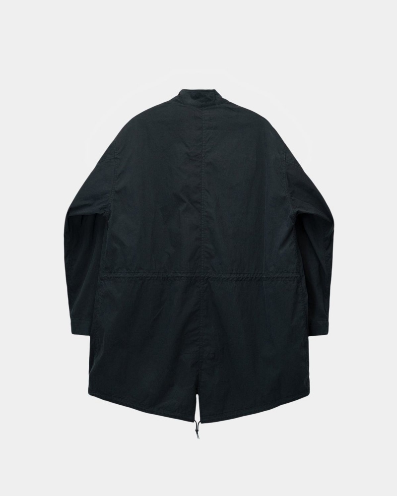 Stussy Nyco Fishtail Parka Jackets Black | Israel-06871