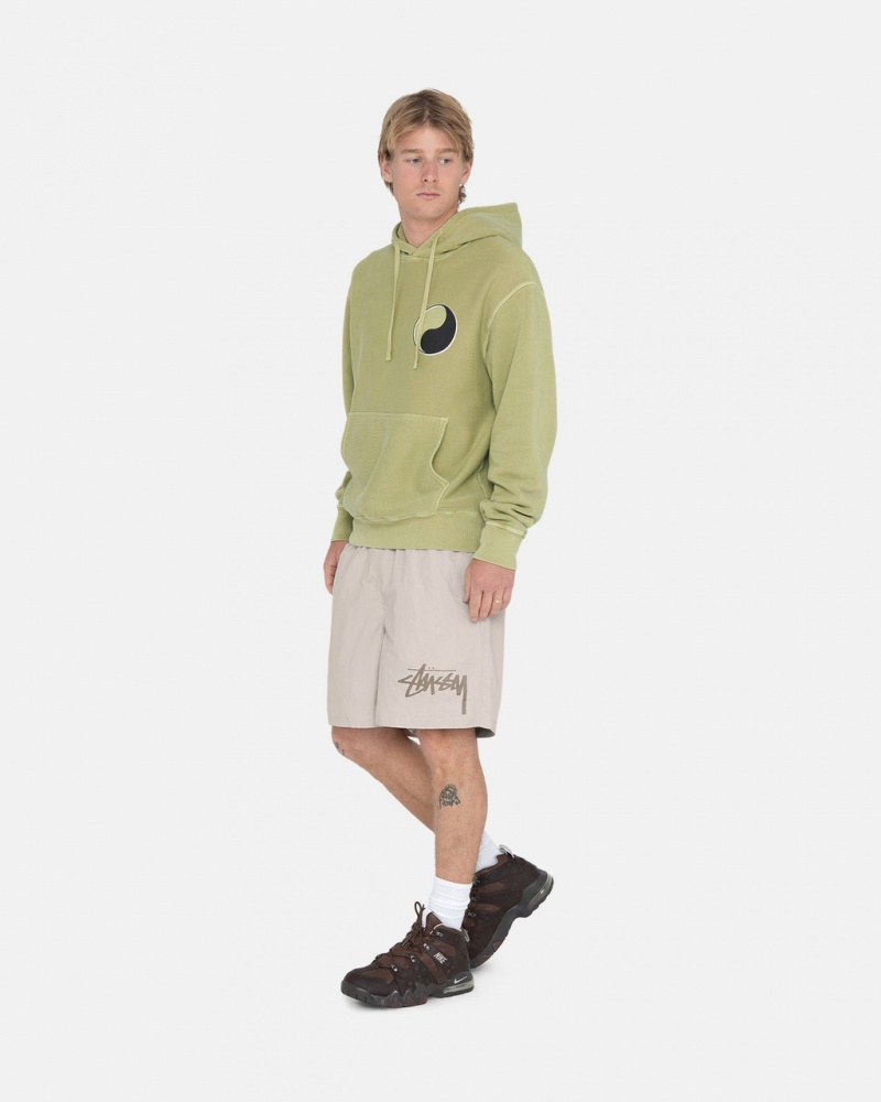 Stussy Our Legacy Drop Shadow Pigment Dyed Hoodie Tarragon | Israel-84970