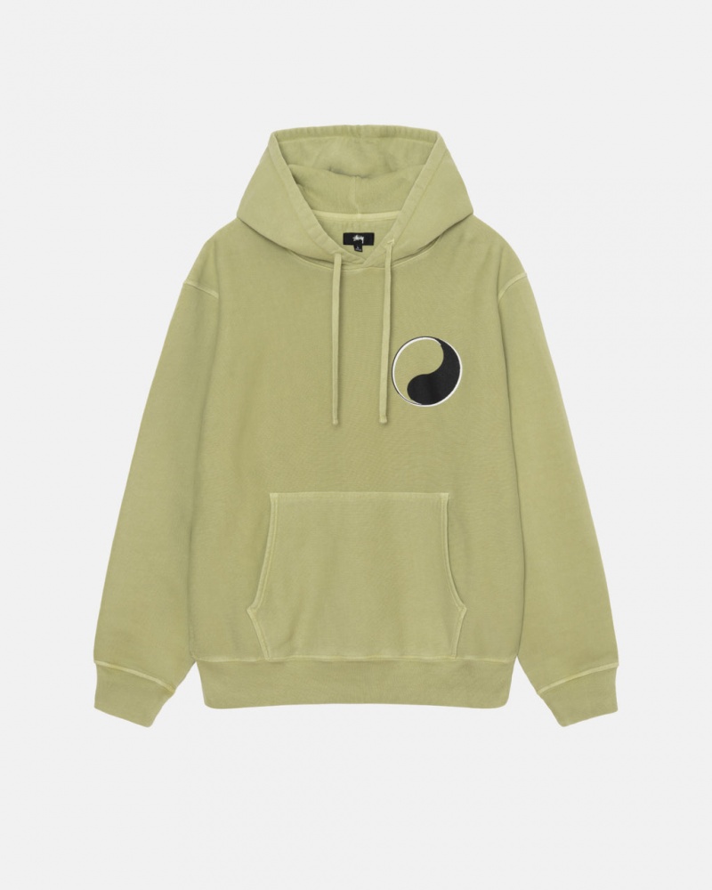 Stussy Our Legacy Drop Shadow Pigment Dyed Hoodie Tarragon | Israel-84970