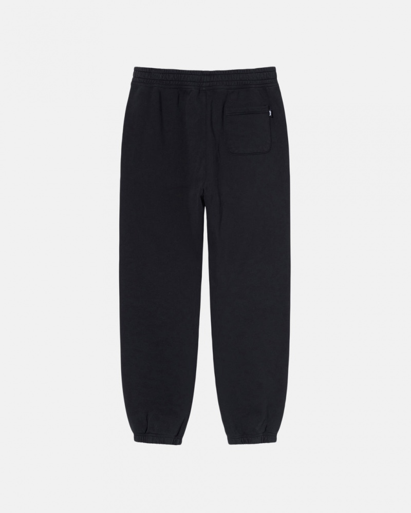 Stussy Overdyed Stock Logo Sweatpants Black | Israel-70264