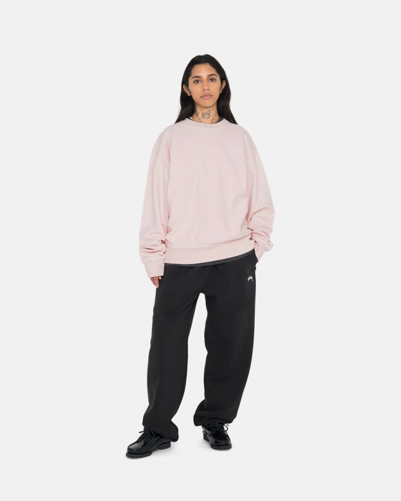 Stussy Overdyed Stock Logo Sweatpants Black | Israel-70264