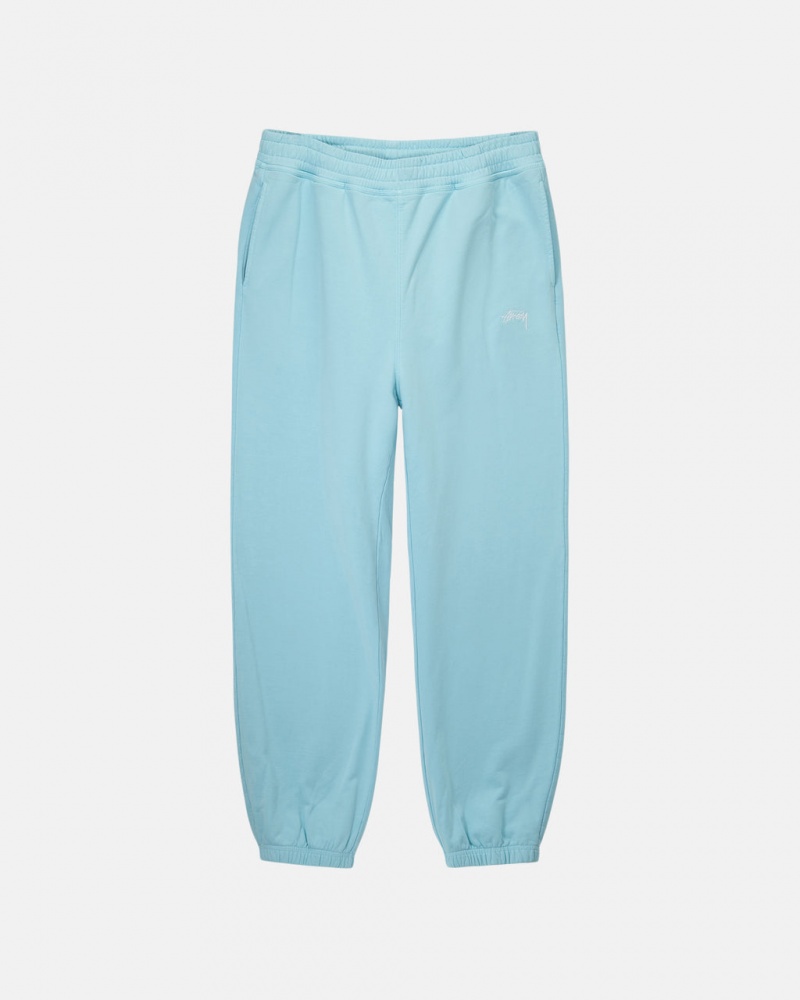 Stussy Overdyed Stock Logo Sweatpants Blue | Israel-95301