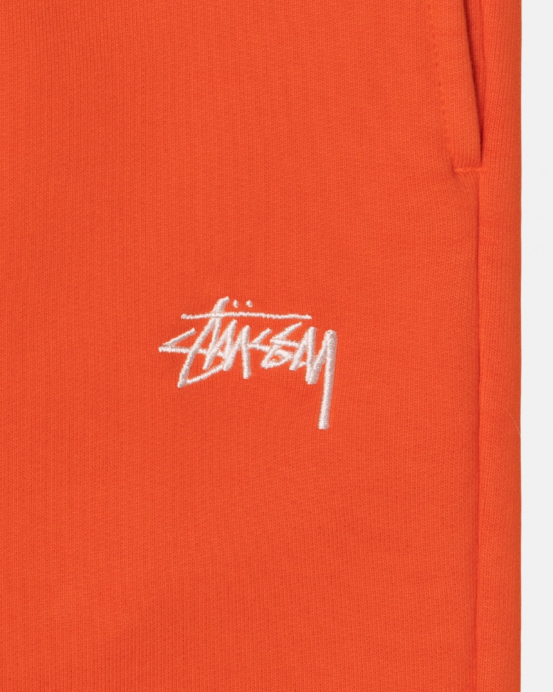 Stussy Overdyed Stock Logo Sweatpants Orange | Israel-47062