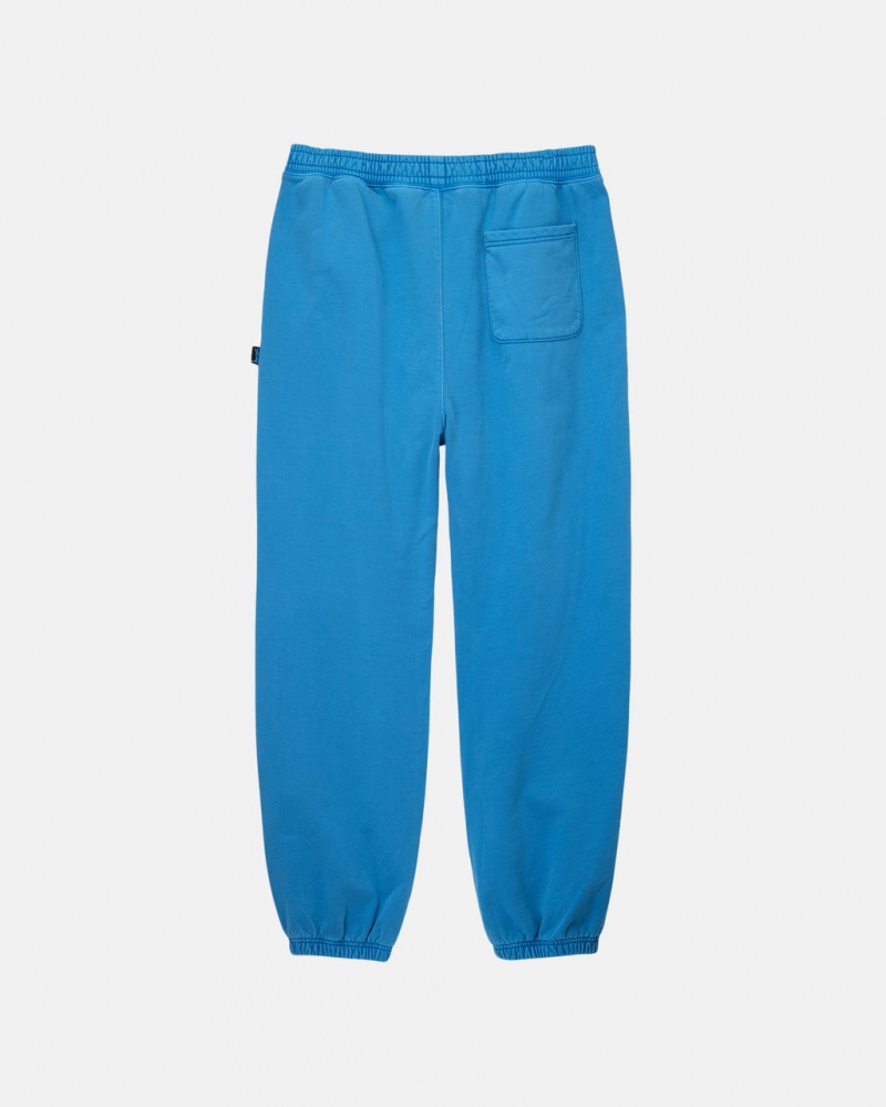 Stussy Pigment Dyed Fleece Pants Blue | Israel-61820