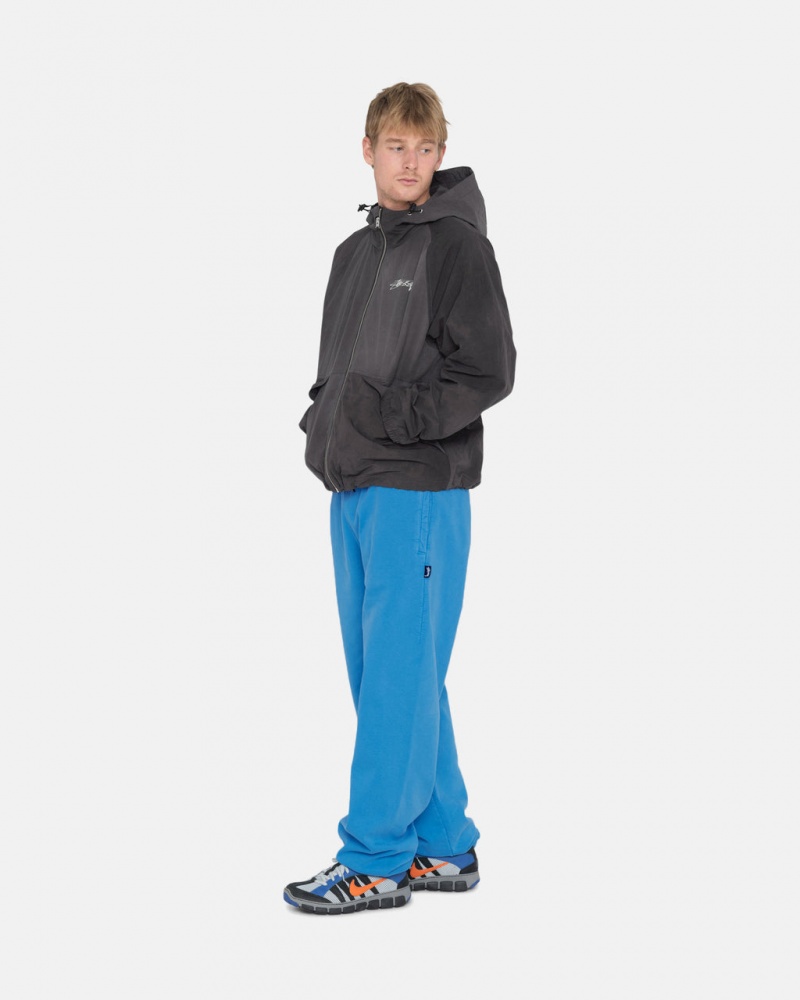 Stussy Pigment Dyed Fleece Pants Blue | Israel-61820