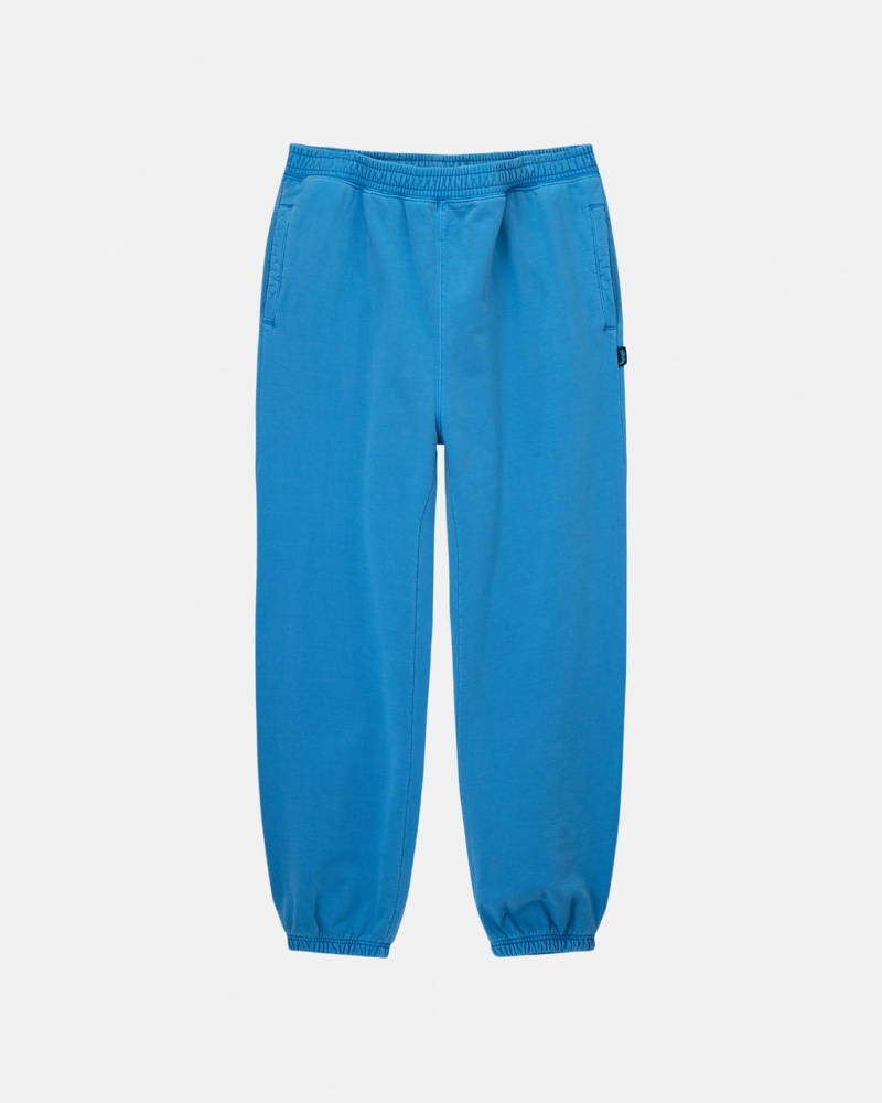 Stussy Pigment Dyed Fleece Pants Blue | Israel-61820