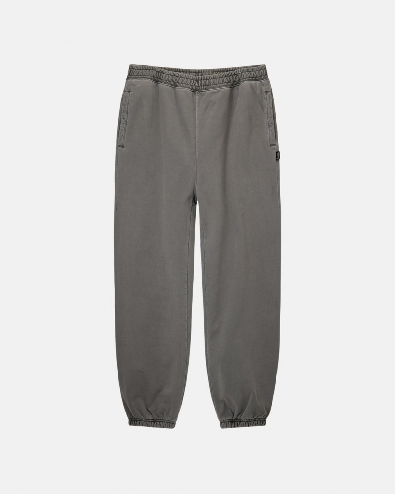 Stussy Pigment Dyed Fleece Pants Charcoal | Israel-98705