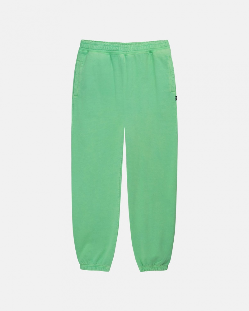 Stussy Pigment Dyed Fleece Pants Green | Israel-96072