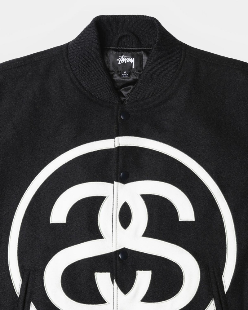 Stussy SS-LINK Varsity Jackets Black | Israel-91423