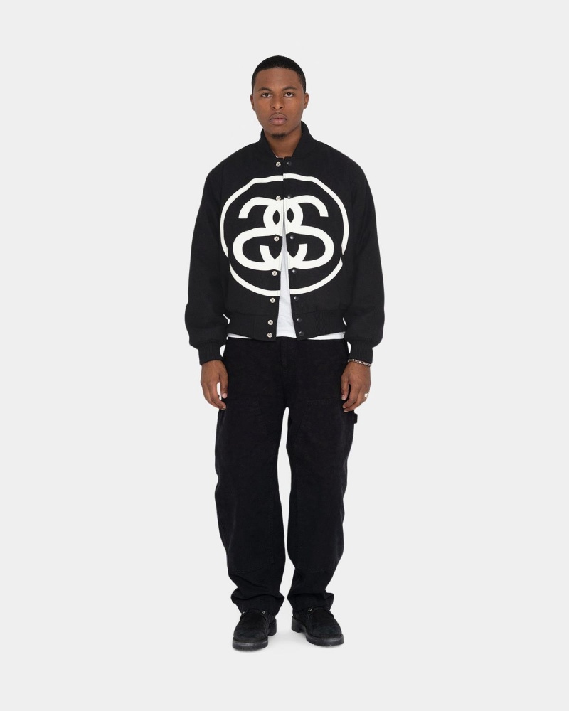 Stussy SS-LINK Varsity Jackets Black | Israel-91423