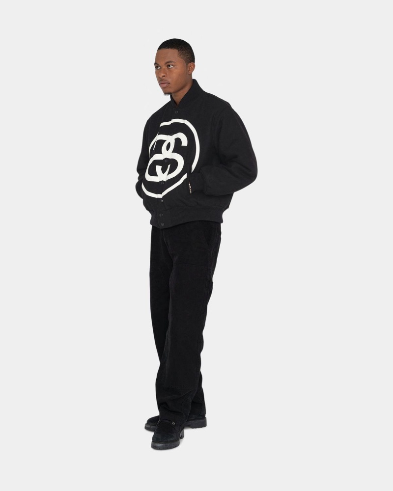 Stussy SS-LINK Varsity Jackets Black | Israel-91423