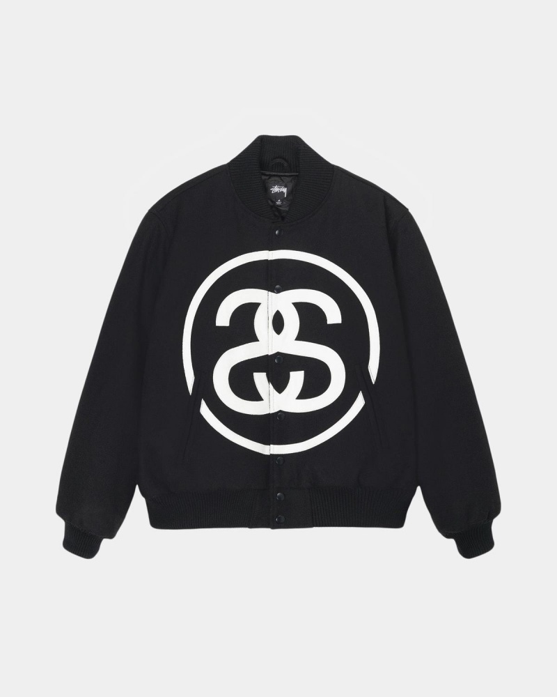 Stussy SS-LINK Varsity Jackets Black | Israel-91423