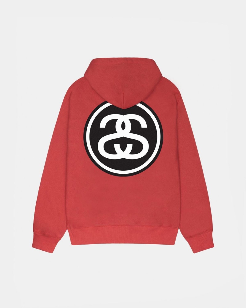 Stussy SS-LINK Zip Hoodie Red | Israel-32815