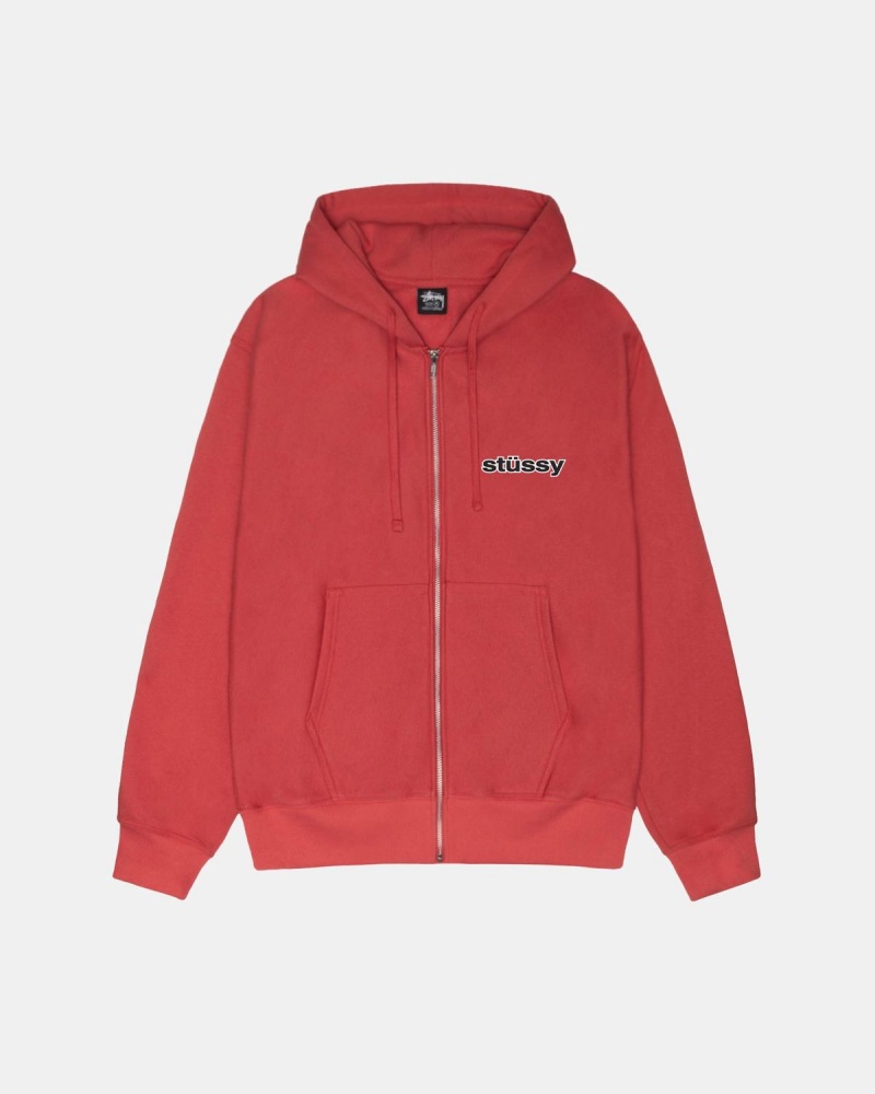 Stussy SS-LINK Zip Hoodie Red | Israel-32815