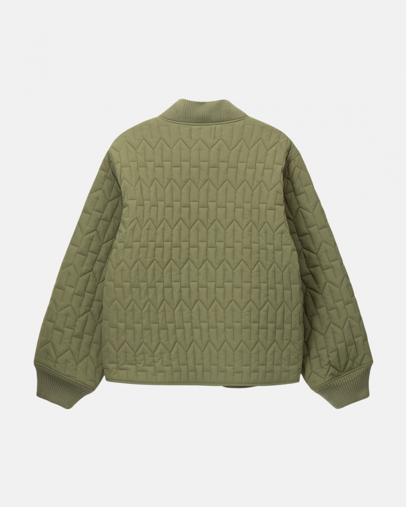 Stussy S Quilted Liner Jackets Olive | Israel-24518