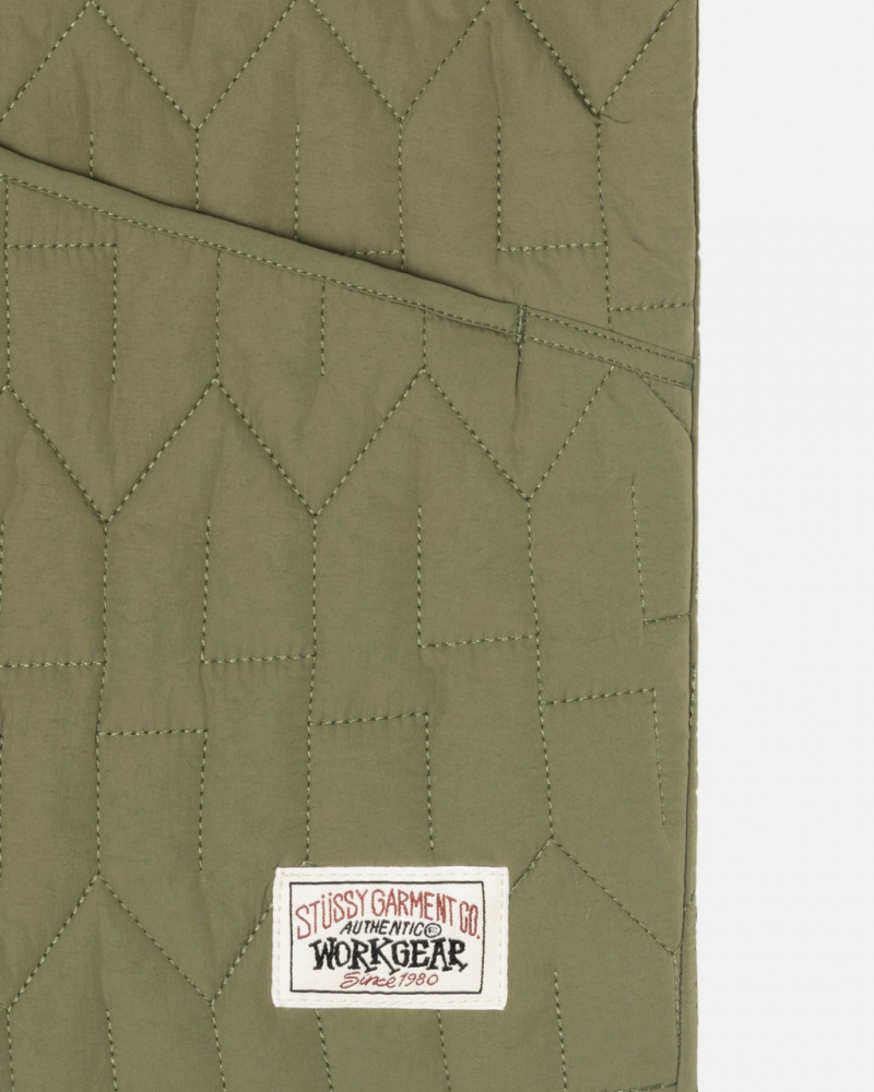 Stussy S Quilted Liner Jackets Olive | Israel-24518