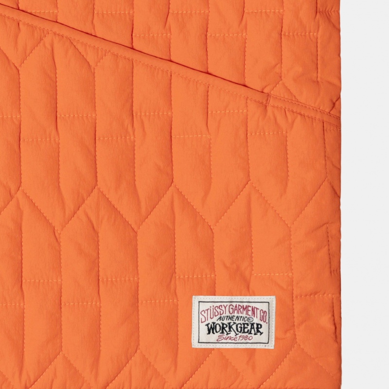 Stussy S Quilted Liner Jackets Orange | Israel-23591