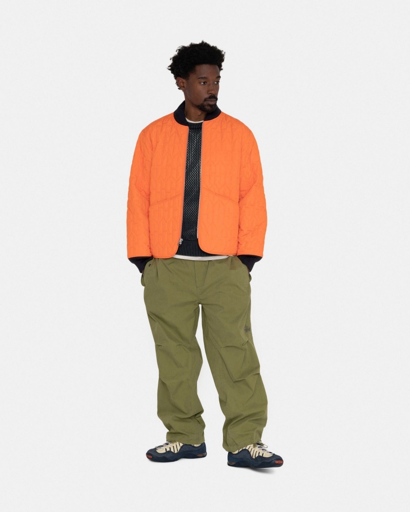 Stussy S Quilted Liner Jackets Orange | Israel-23591