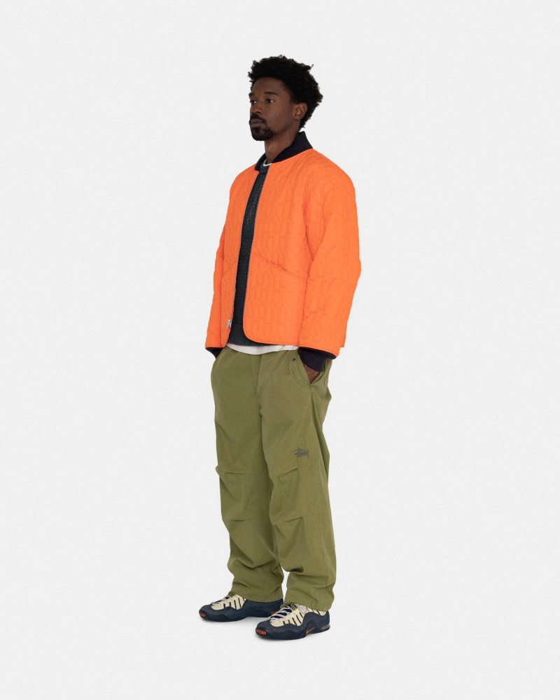 Stussy S Quilted Liner Jackets Orange | Israel-23591