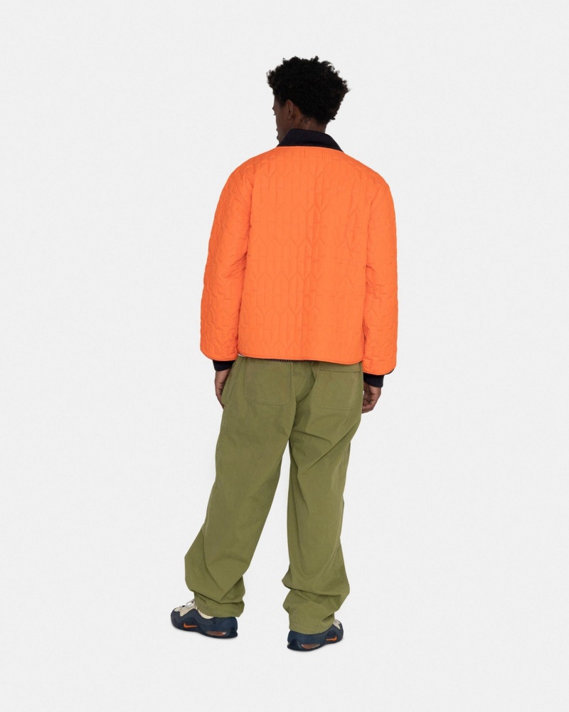 Stussy S Quilted Liner Jackets Orange | Israel-23591