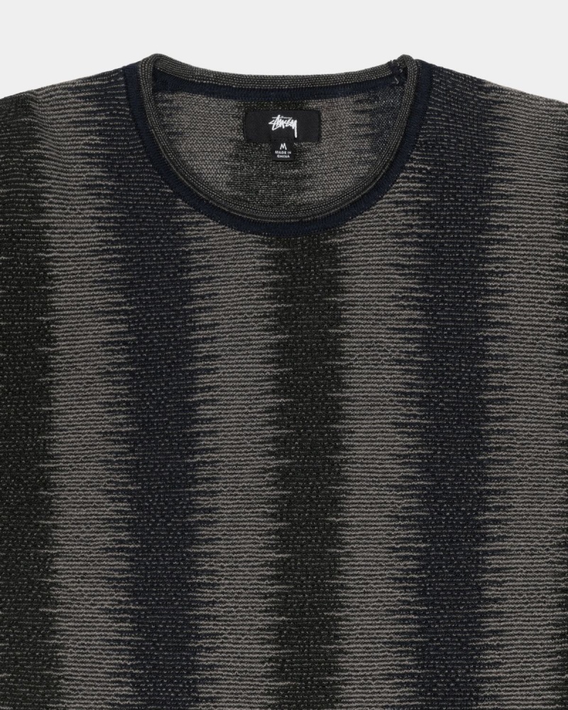 Stussy Shadow Stripe Sweater Olive | Israel-75682