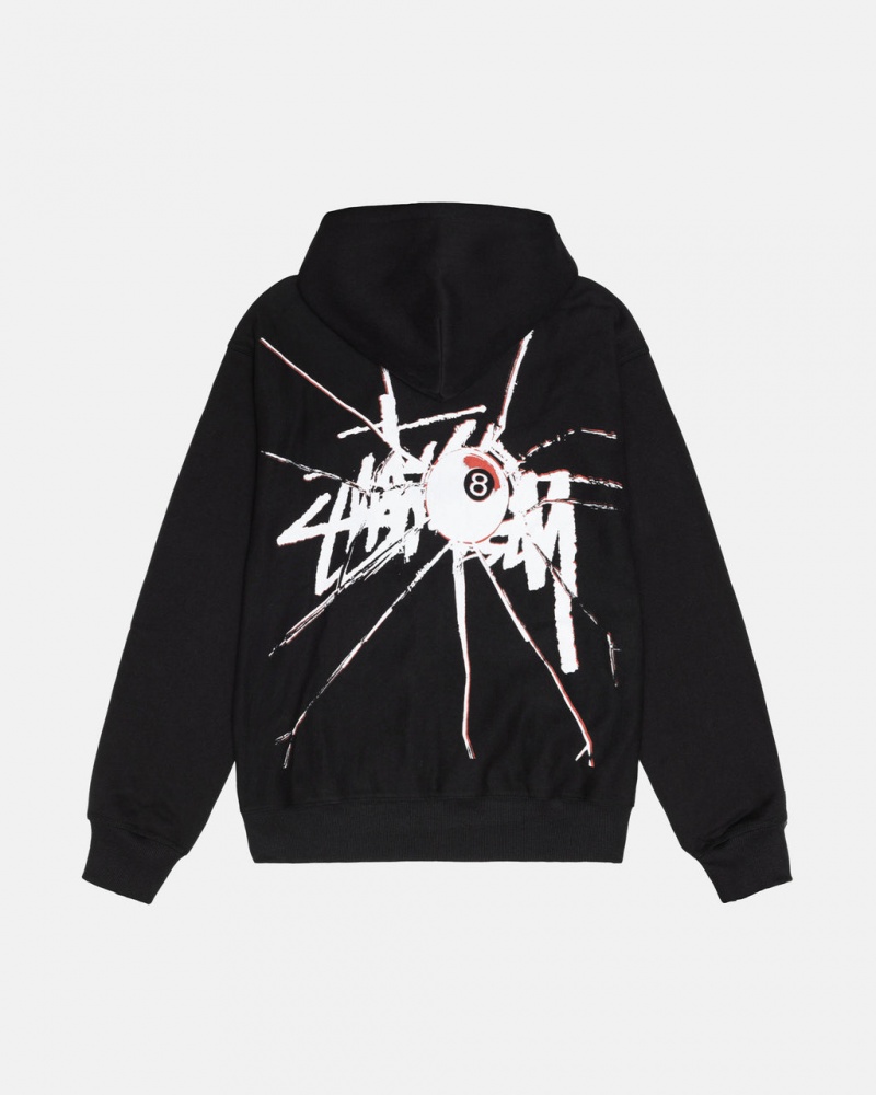 Stussy Shattered Zip Hoodie Black | Israel-37548