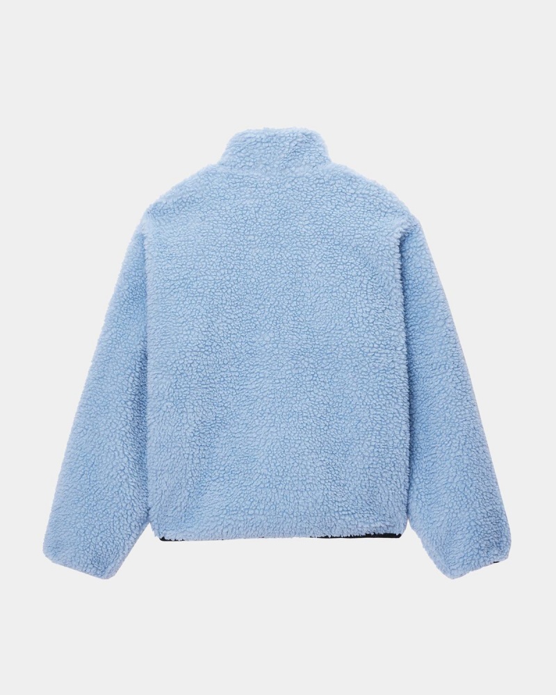 Stussy Sherpa Reversible Jackets Light Blue | Israel-70852