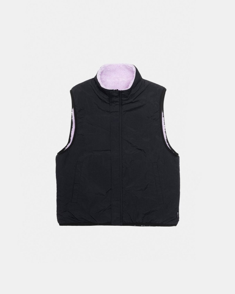 Stussy Sherpa Reversible Vest Lavender | Israel-08592