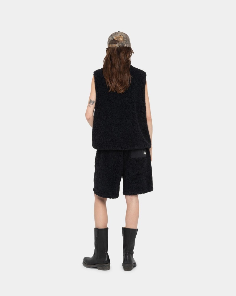 Stussy Sherpa Shorts Black | Israel-84059