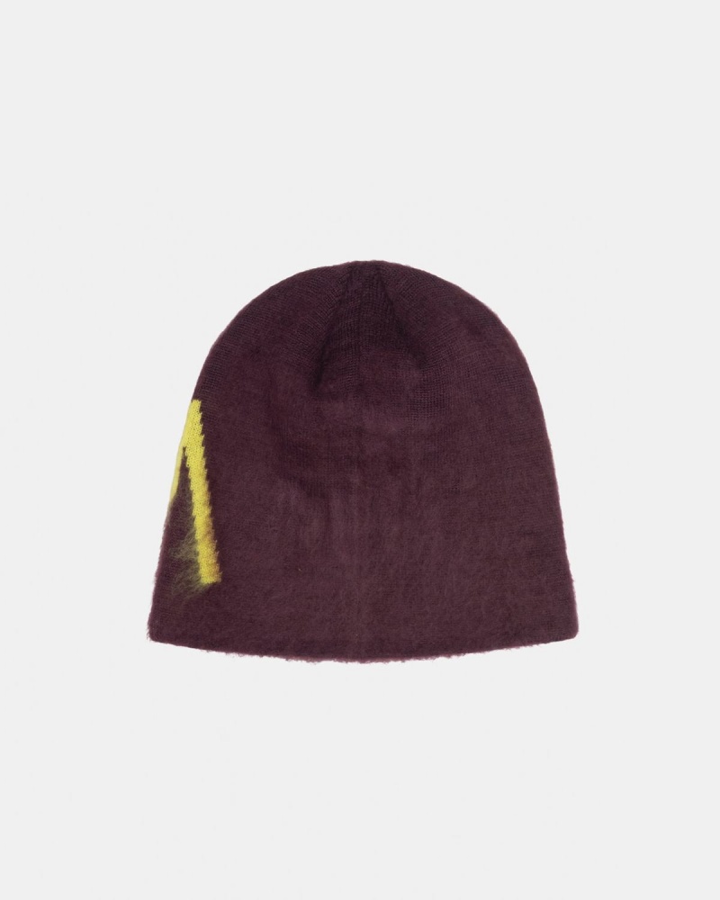 Stussy Skullcap Brushed Out Stock Beanie Eggplant | Israel-24975