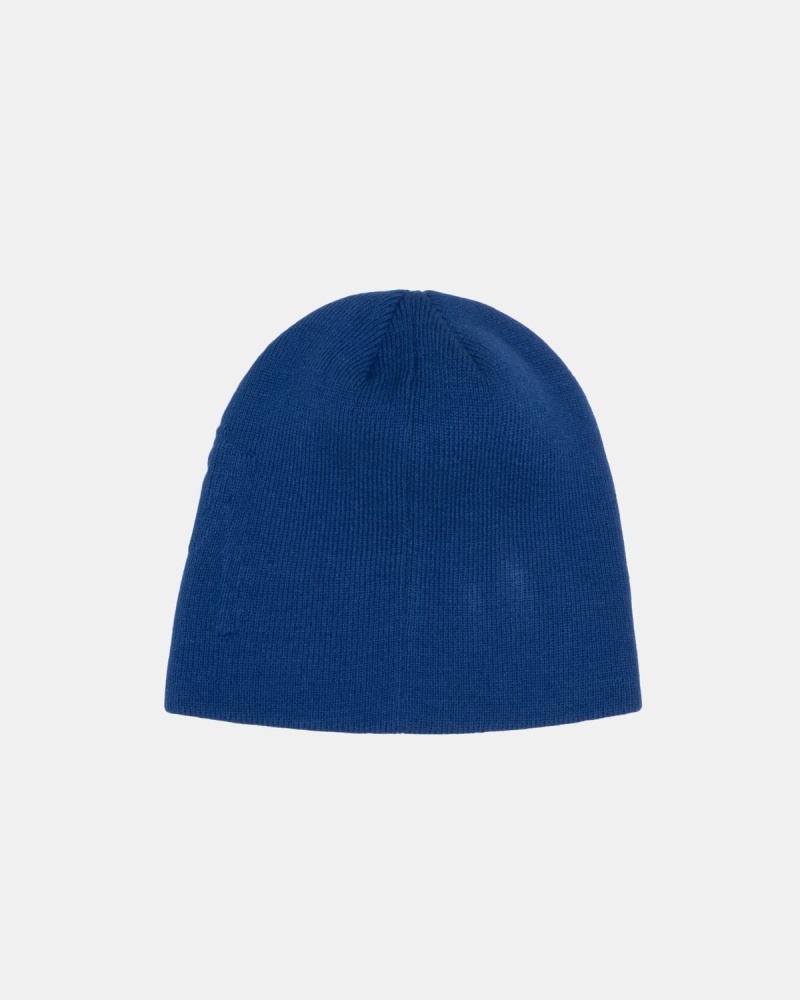 Stussy Skullcap Embossed Smooth Stock Beanie Royal | Israel-50132