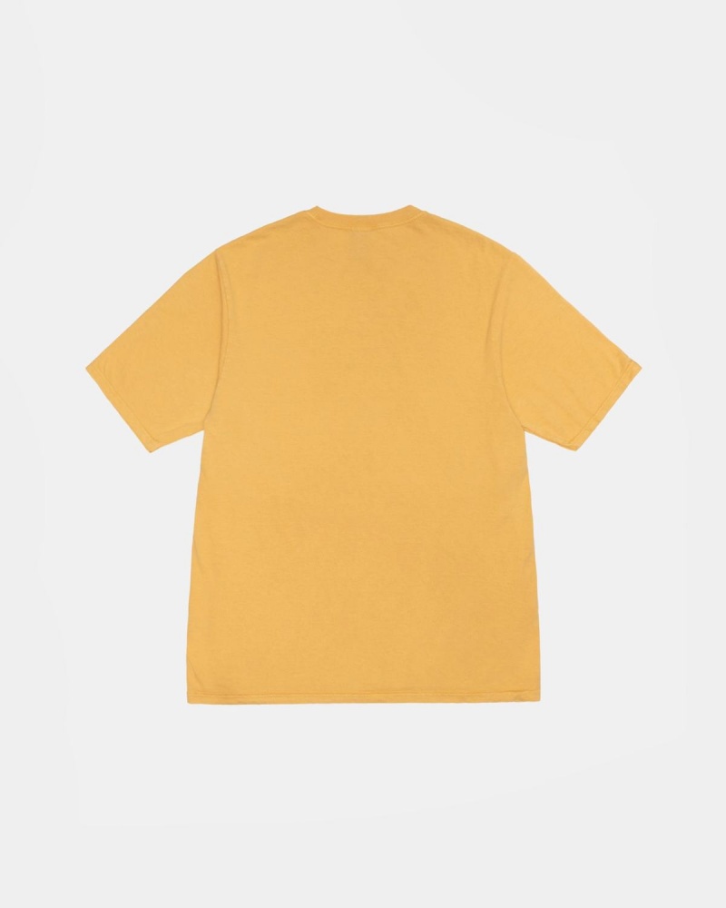 Stussy Small Stock Tee Pigment Dyed T-Shirt Orange | Israel-35426