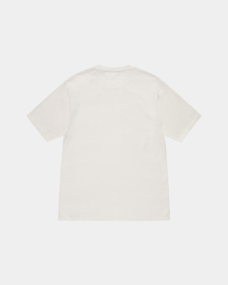 Stussy Small Stock Tee Pigment Dyed T-Shirt Beige | Israel-18702