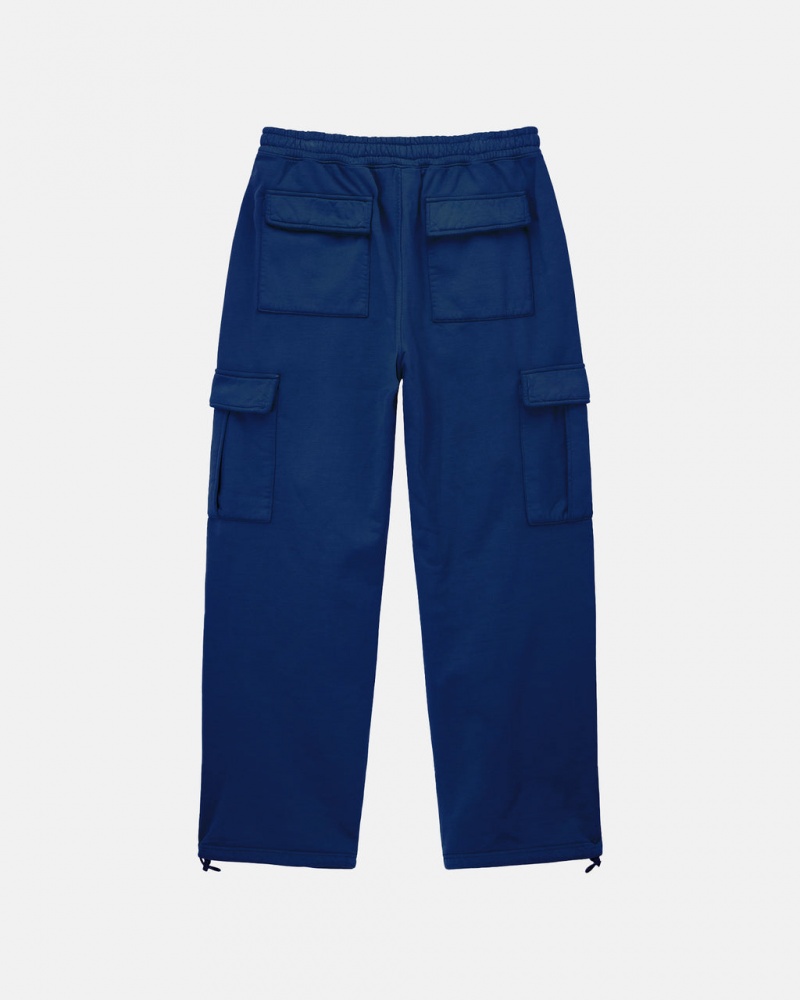 Stussy Sport Cargo Fleece Pants Blue | Israel-39586