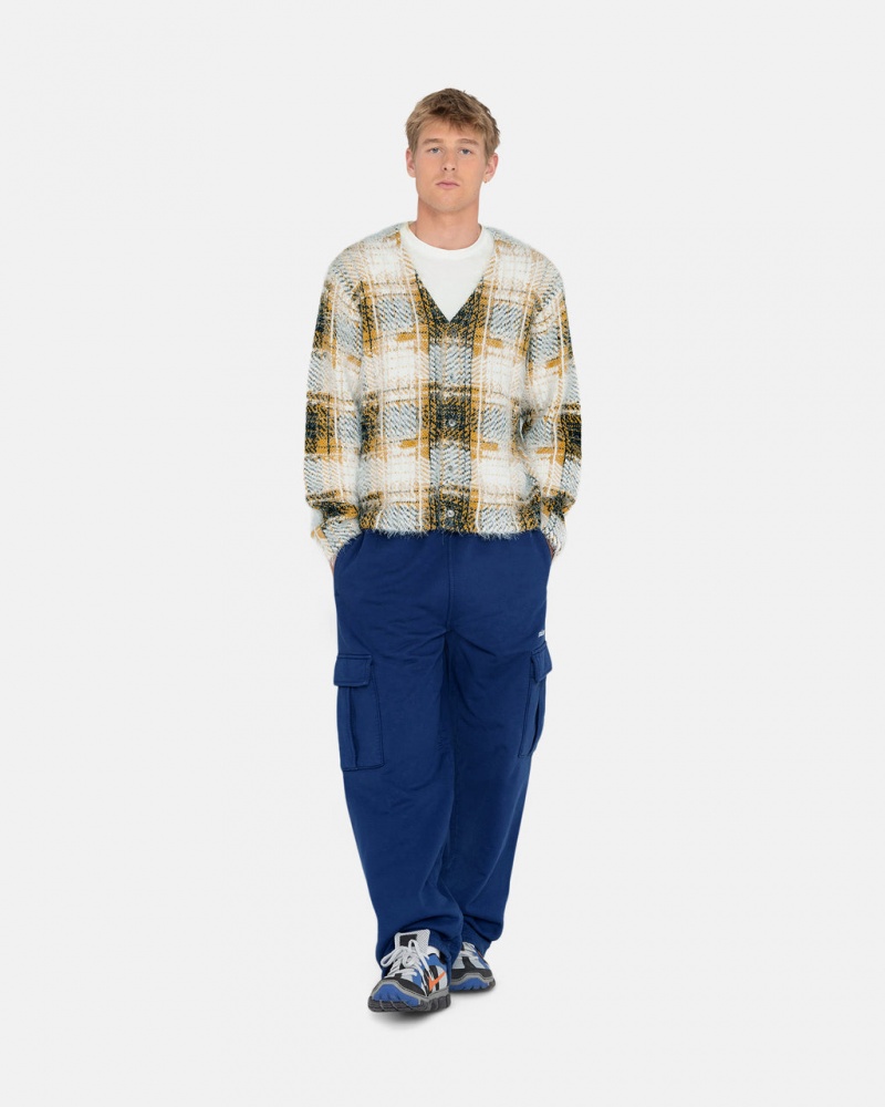 Stussy Sport Cargo Fleece Pants Blue | Israel-39586