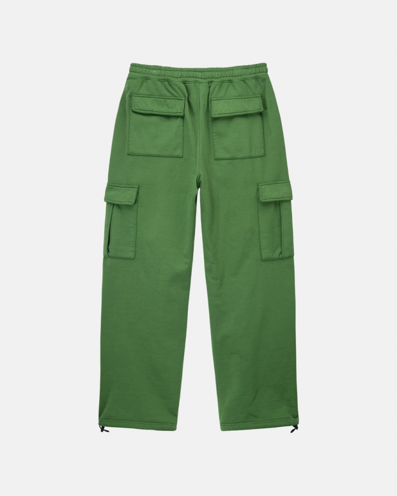 Stussy Sport Cargo Fleece Pants Green | Israel-34028