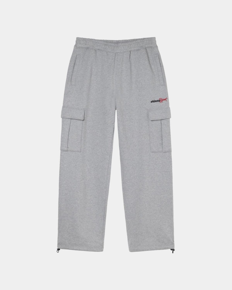 Stussy Sport Cargo Fleece Pants Grey | Israel-89264