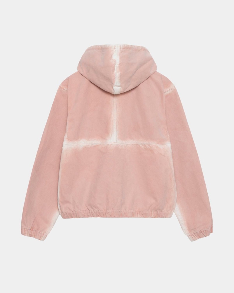 Stussy Spray Dye Hooded Work Jackets Pink | Israel-69857