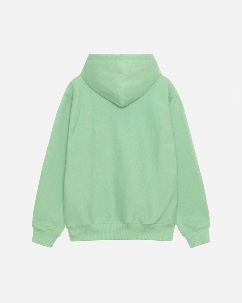 Stussy Stock Logo Hoodie Green | Israel-87091